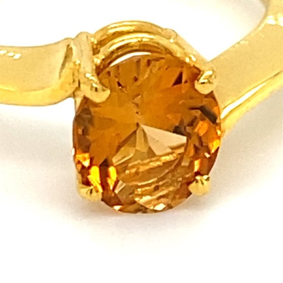 Orange Tourmaline 1.38ct Solid 18K Gold Ring - Picture 8 of 8